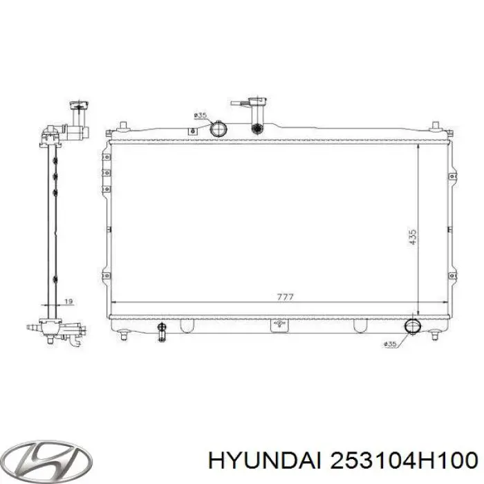 253104H100 Hyundai/Kia chłodnica silnika