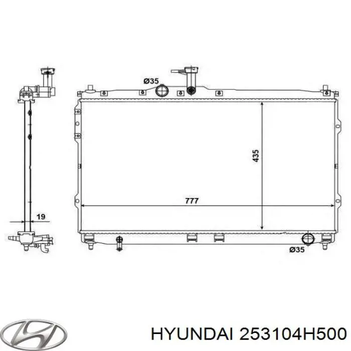 253104H500 Hyundai/Kia chłodnica silnika