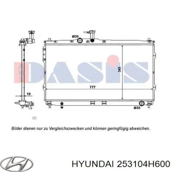 253104H600 Hyundai/Kia chłodnica silnika