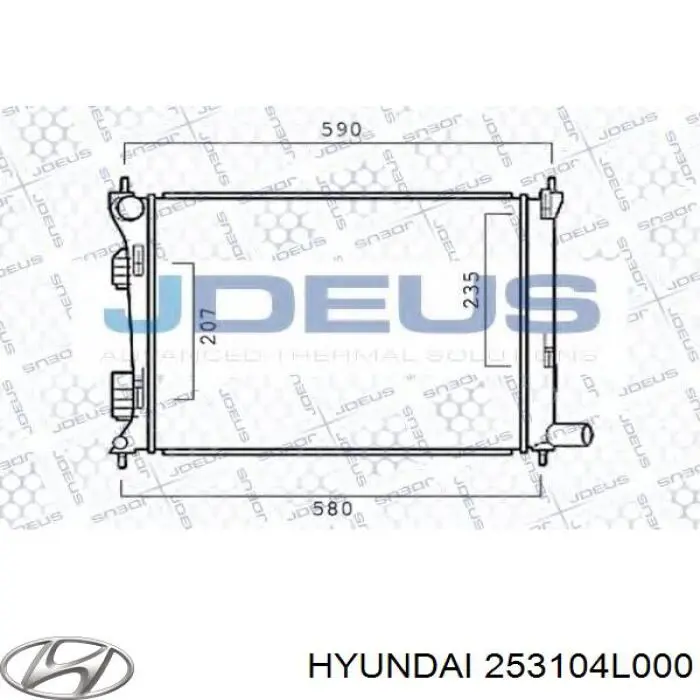 Chłodnica silnika Hyundai/Kia 253104L000 cena, od 59,27 USD