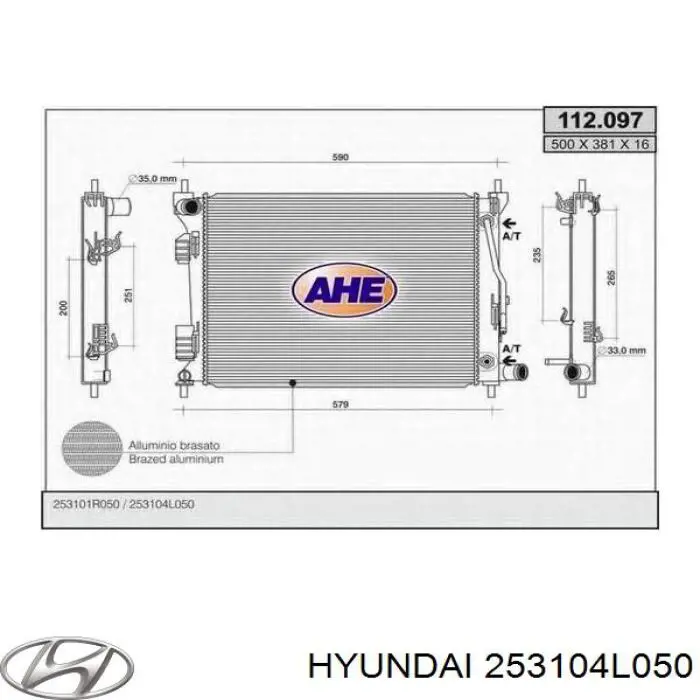 253104L050 Hyundai/Kia Chłodnica silnika