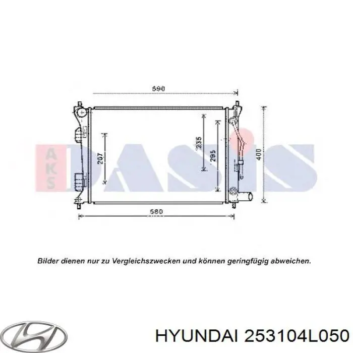 Chłodnica silnika Hyundai/Kia 253104L050 cena, od 84,55 USD