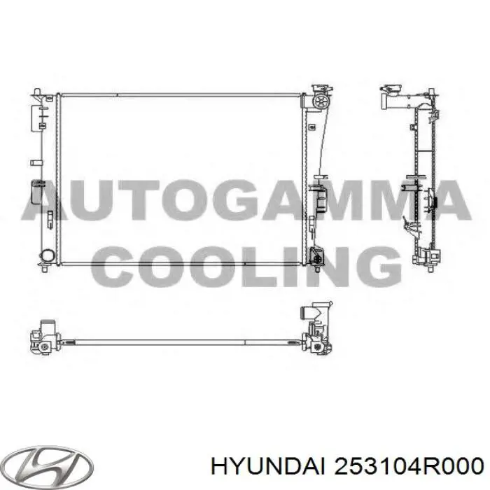 Chłodnica silnika Hyundai/Kia 253104R000 cena, od 193,76 USD