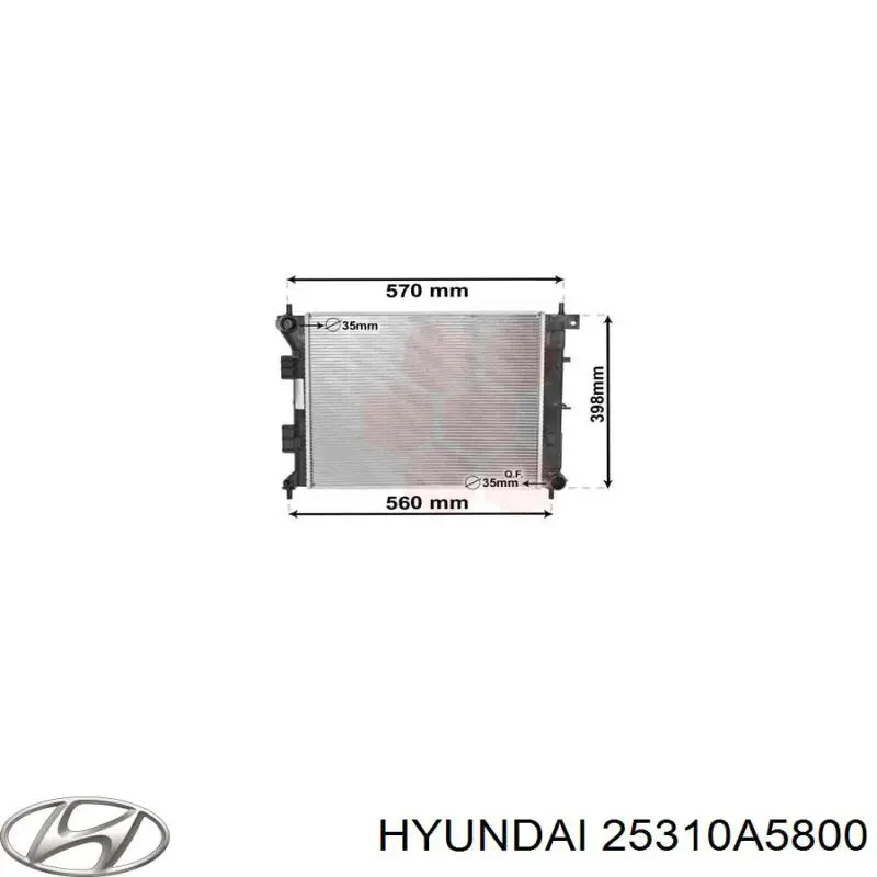 Chłodnica silnika Hyundai/Kia 25310A5800 cena, od 113,43 USD