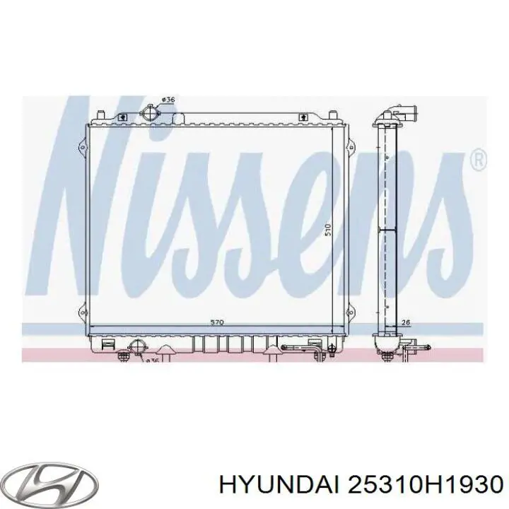 Chłodnica silnika Hyundai/Kia 25310H1930 cena, od 157,09 USD