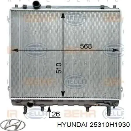 25310H1930 Hyundai/Kia Chłodnica silnika