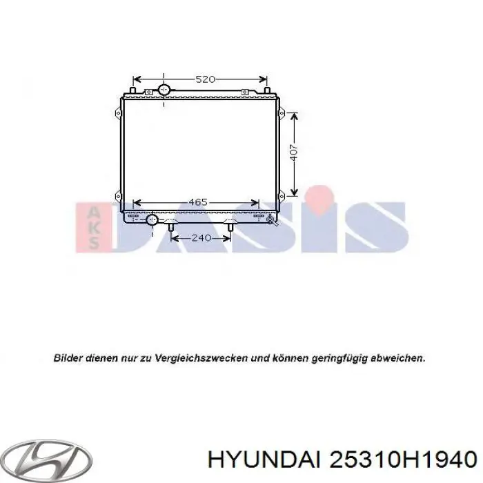 25310H1940 Hyundai/Kia Chłodnica silnika