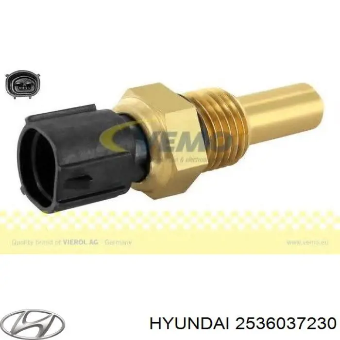 Do koszyka 2536037230 Hyundai/Kia Czujnik temperatury płynu chłodzącego (włączenia wentylatora chłodnicy)