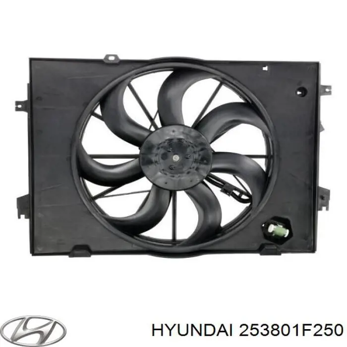 Dyfuzor chłodnicy, w komplecie z silnikiem i wirnikiem Hyundai/Kia 253801F250 cena, od 81,11 USD