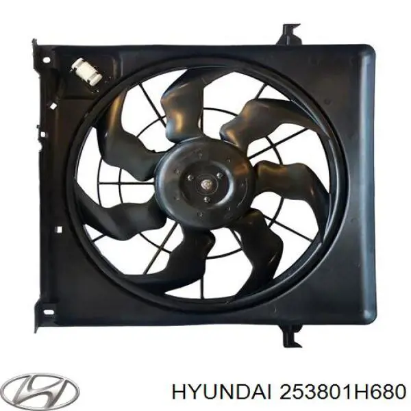 253801H680 Hyundai/Kia Dyfuzor chłodnicy, w komplecie z silnikiem i wirnikiem