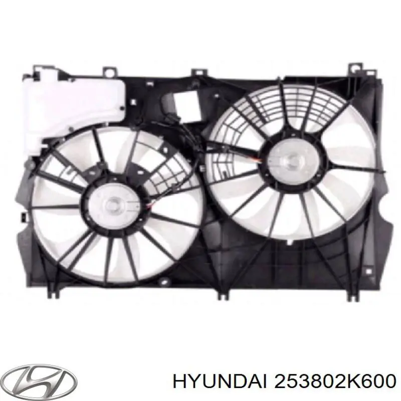253802K600 Hyundai/Kia Wentylator elektryczny układu chłodzenia kompletny (silnik+wirnik)