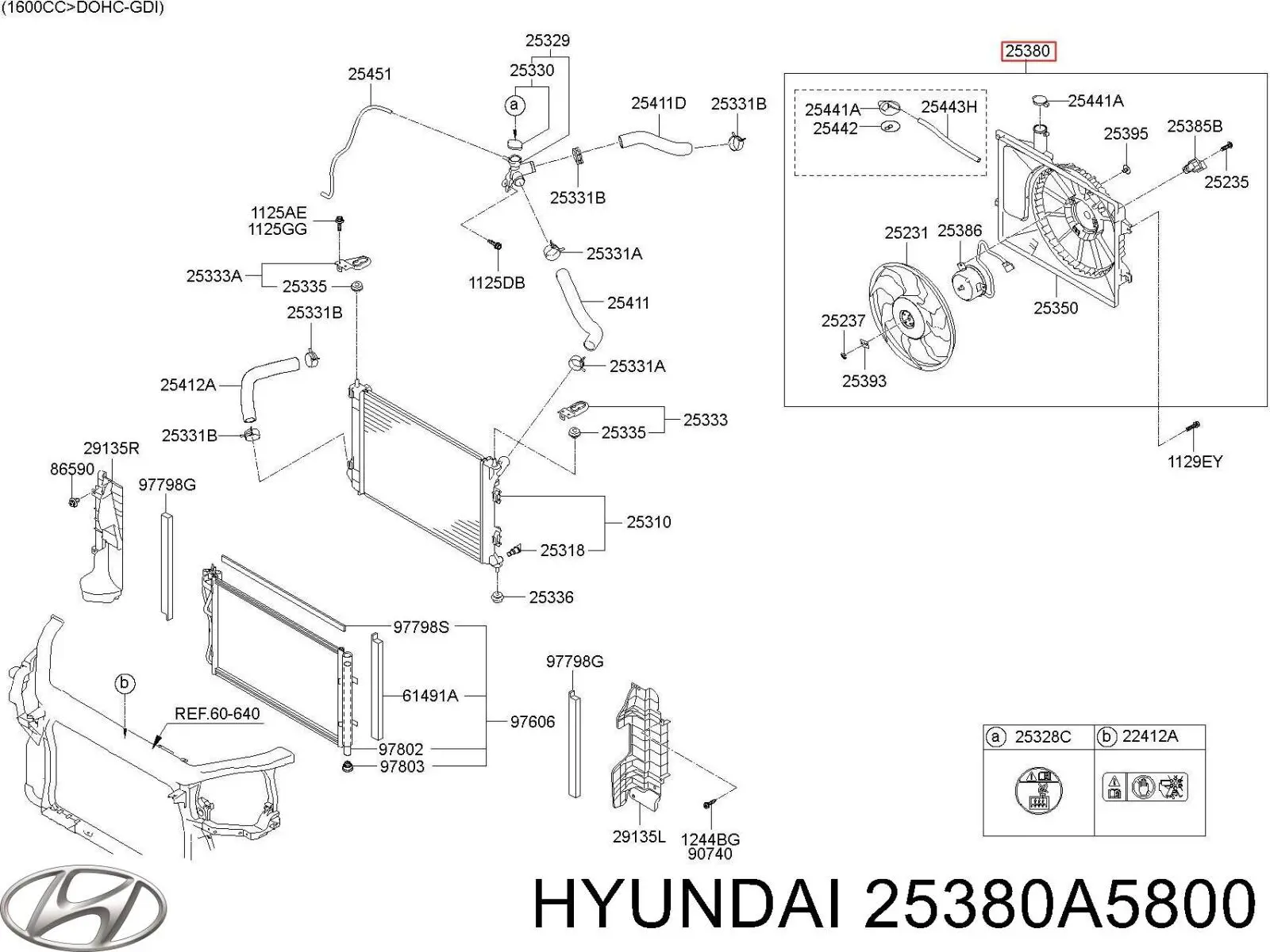 Wentylator elektryczny układu chłodzenia kompletny (silnik+wirnik) Hyundai/Kia 25380A5800 cena, od 124,29 USD