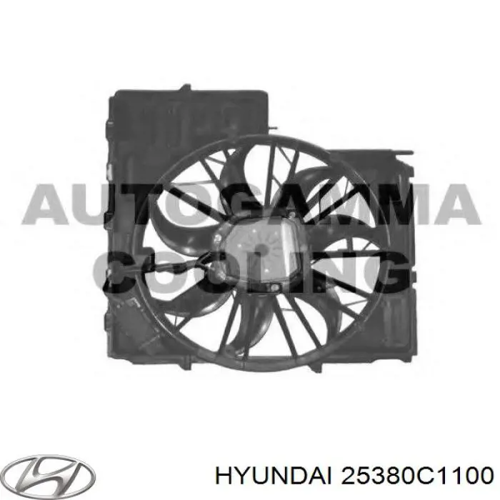 Wentylator elektryczny układu chłodzenia kompletny (silnik+wirnik) do Hyundai Sonata VII LF