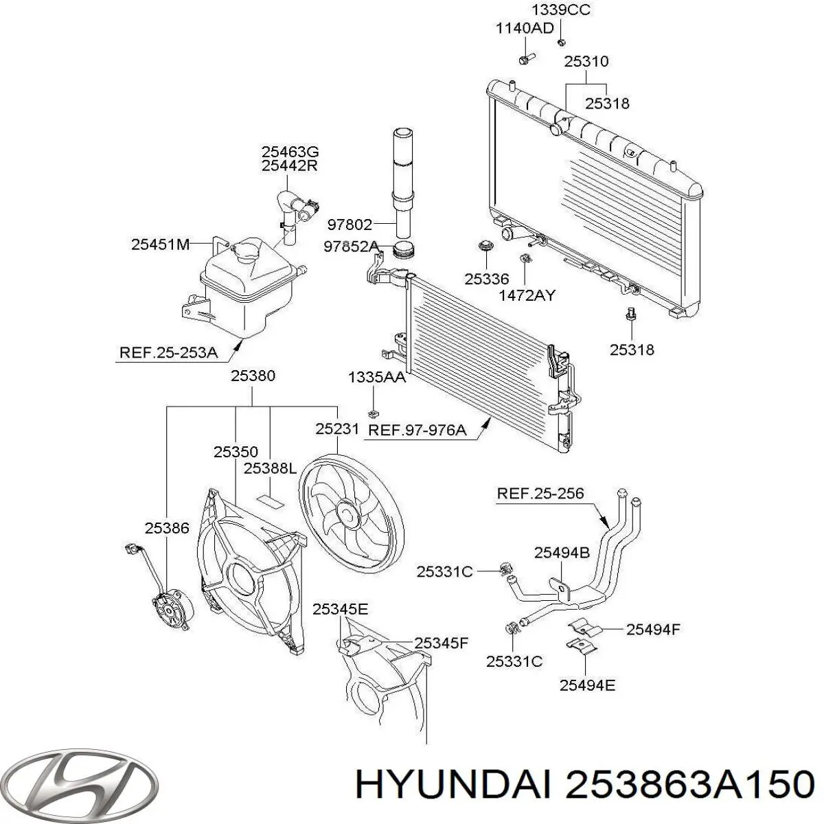 Silniczek wentylatora chłodzenia Hyundai Trajet (FO)