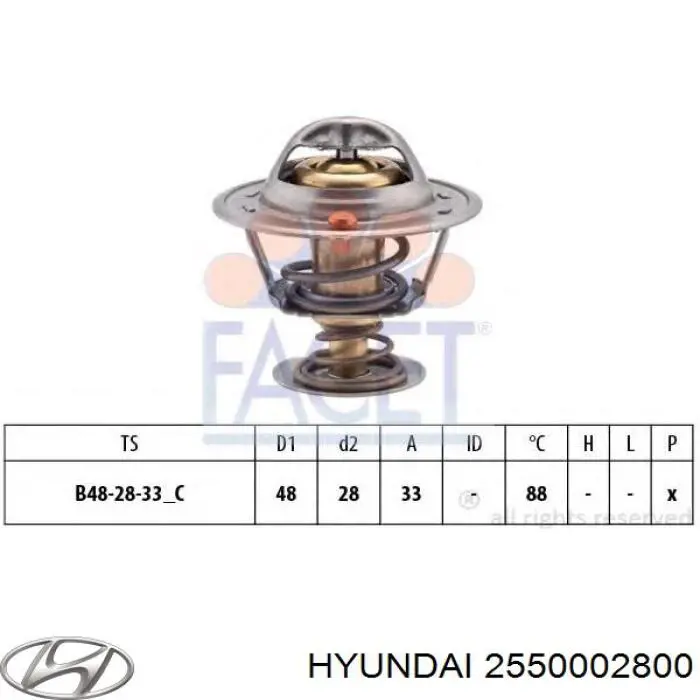 2550002800 Hyundai/Kia Termostat