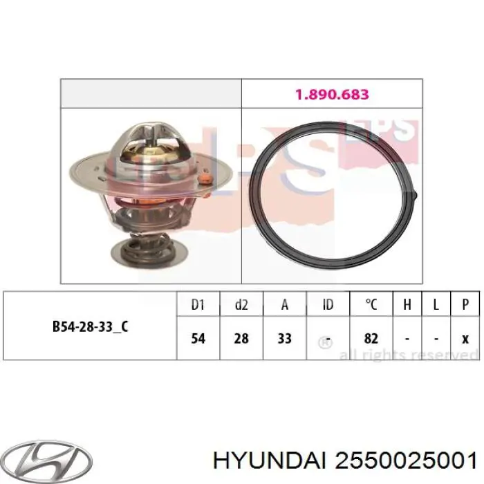 Termostat 2550025001 Hyundai/Kia