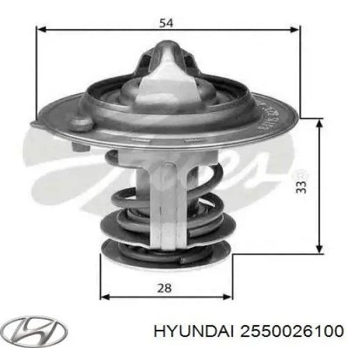 Termostat Hyundai/Kia 2550026100