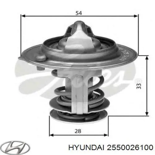 Termostat Hyundai/Kia 2550026100 cena, od 16,01 USD