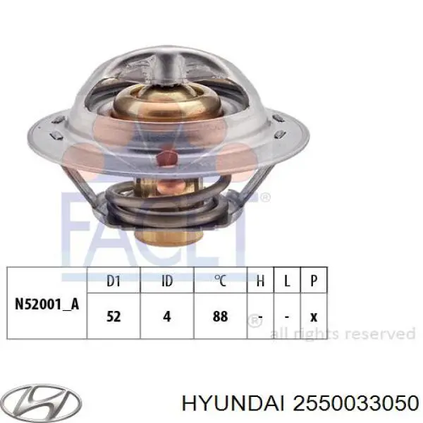 2550033050 Hyundai/Kia Termostat