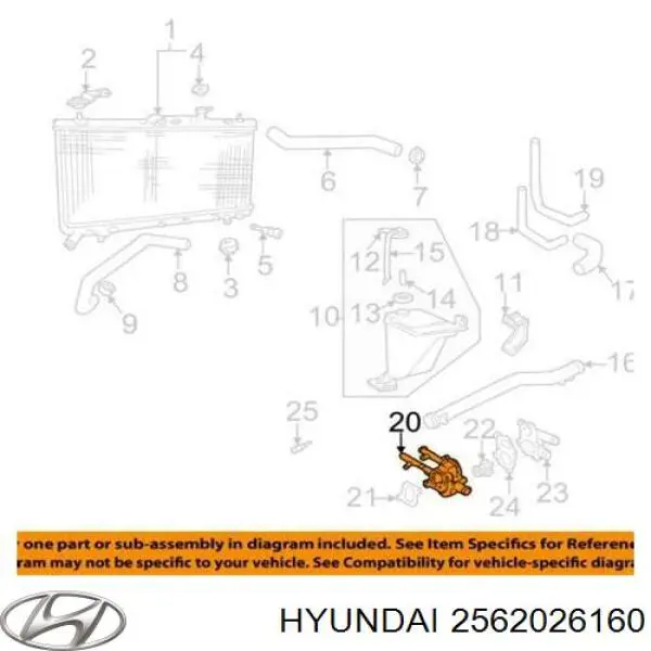 2562026160 Hyundai/Kia Zawór recyrkulacji spalin EGR