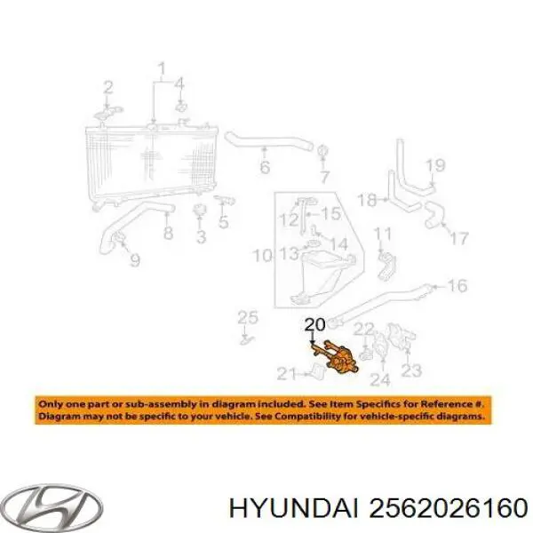 Zawór recyrkulacji spalin EGR Hyundai/Kia 2562026160 cena, od 33,94 USD