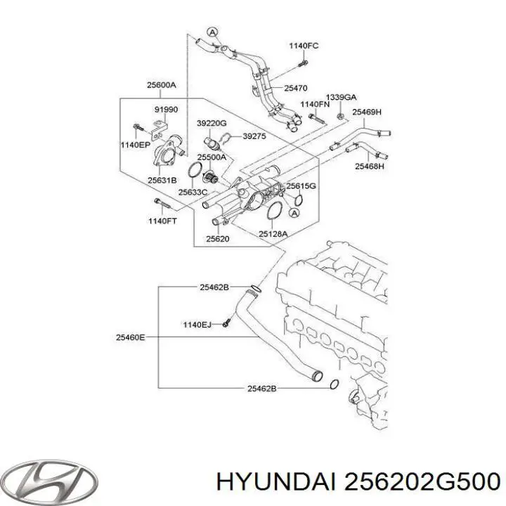 256202G500 Hyundai/Kia Obudowa termostatu