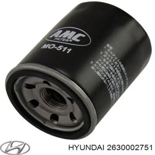 Filtr oleju Hyundai/Kia 2630002751 cena, od 6,84 USD