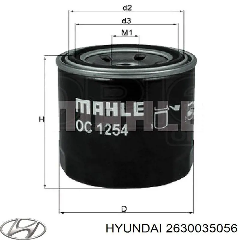 Filtr oleju 2630035056 Hyundai/Kia