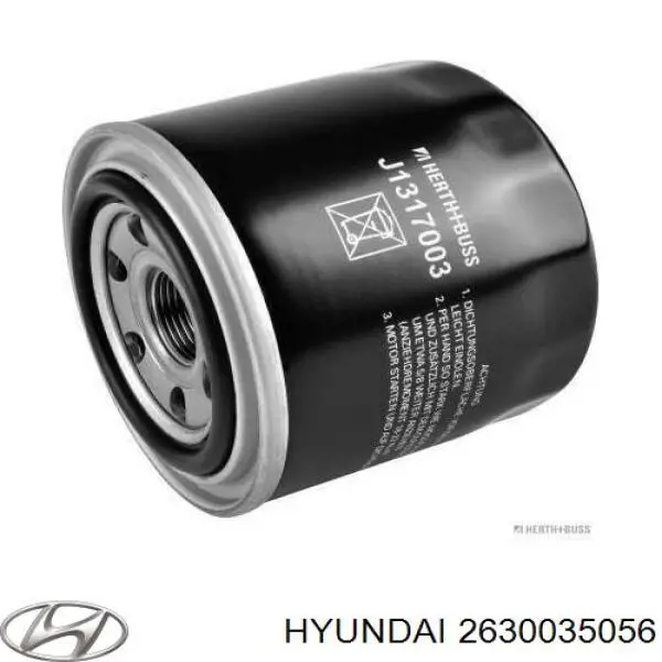 Filtr oleju Hyundai/Kia 2630035056 cena, od 4,93 USD