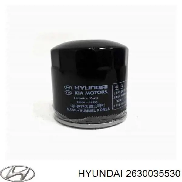 Do koszyka 2630035530 Hyundai/Kia Filtr oleju