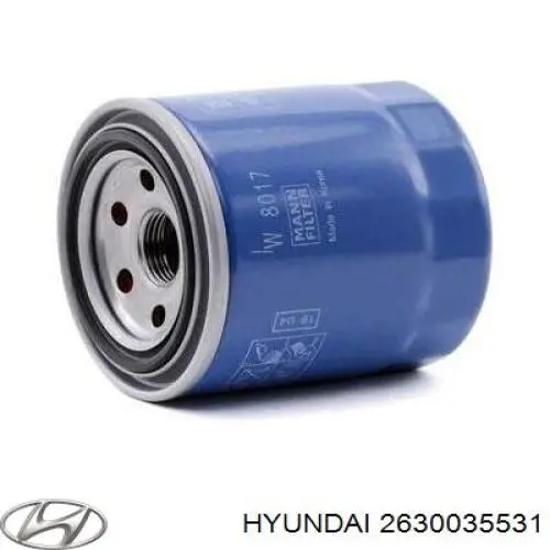 Do koszyka 2630035531 Hyundai/Kia Filtr oleju