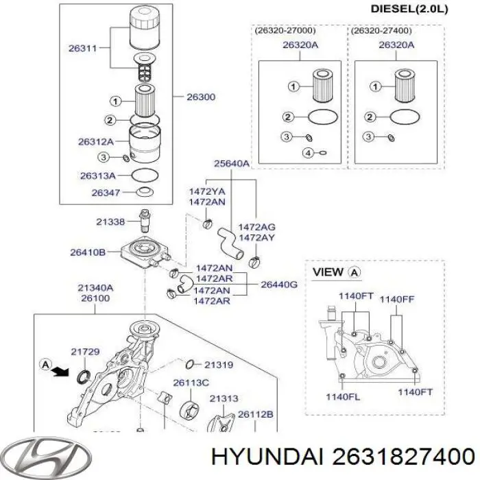 Uszczelka adaptera filtra oleju Hyundai Sonata 5 (NF)