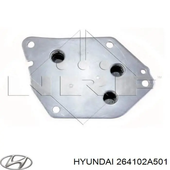 Do koszyka 264102A501 Hyundai/Kia Chłodnica oleju, pod filtrem