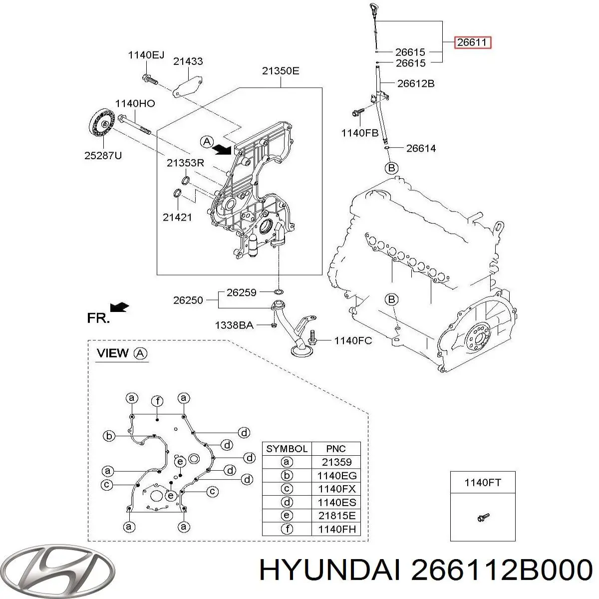 Bagnet poziomu oleju w silniku KIA Ceed hatchback (ED) (2006 - 2012) cena, od 8,78 USD