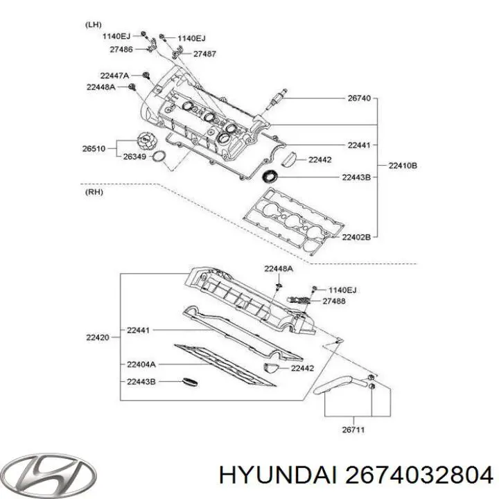 Zawór PCV odpowietrzający silnik Hyundai Sonata III sedana (1993 - 1998) cena, od 7,40 USD