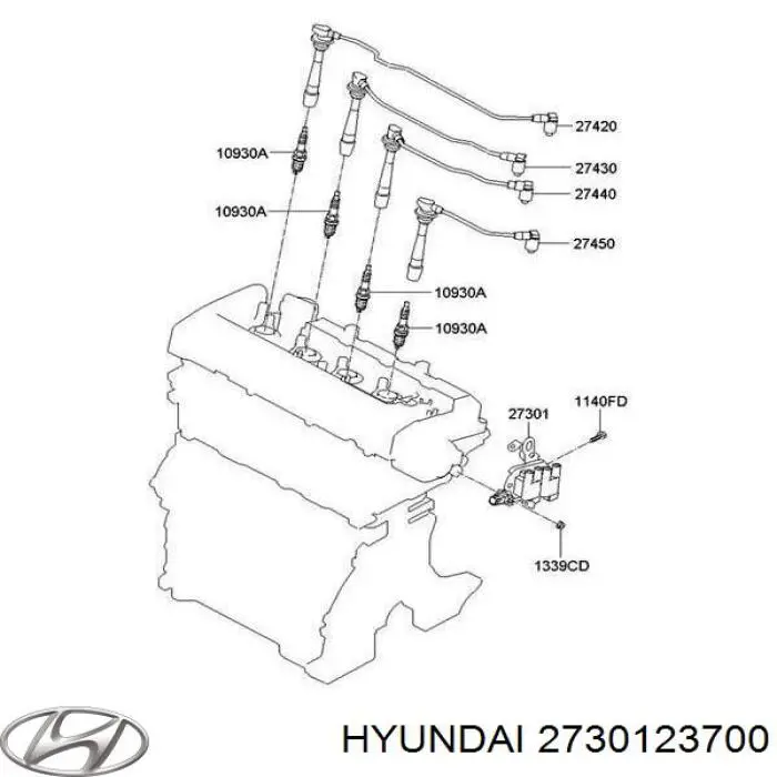 Cewka zapłonowa 2730123700 Hyundai/Kia