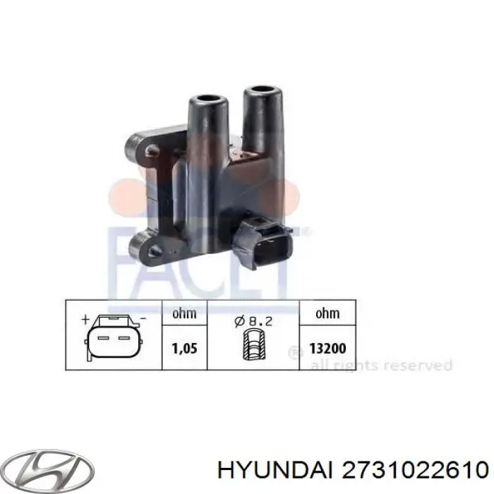 Cewka zapłonowa Hyundai/Kia 2731022610 cena, od 46,35 USD