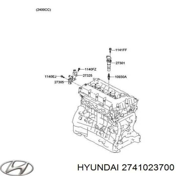 Do koszyka 2741023700 Hyundai/Kia Świeca zapłonowa