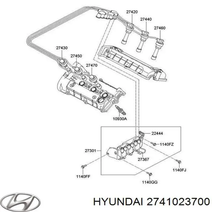 2741023700 Hyundai/Kia Świeca zapłonowa