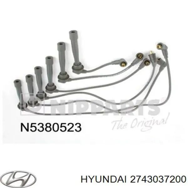 Do koszyka 2743037200 Hyundai/Kia Zestaw przewodów wysokiego napięcia