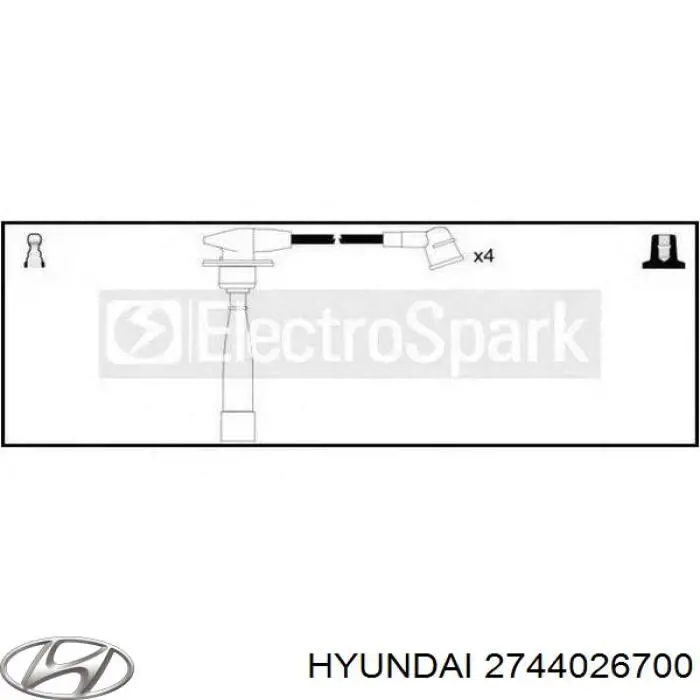Do koszyka 2744026700 Hyundai/Kia Zestaw przewodów wysokiego napięcia