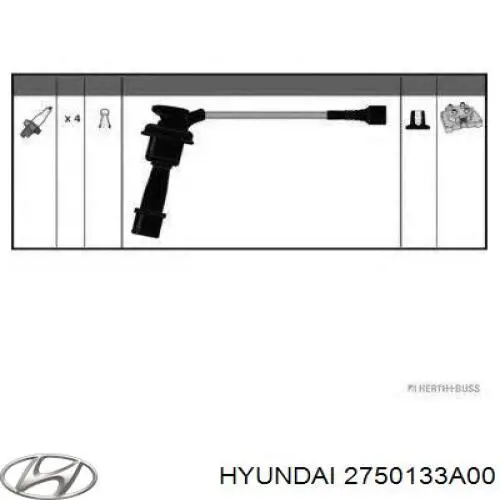 Zestaw przewodów wysokiego napięcia Hyundai/Kia 2750133A00 cena, od 25,42 USD