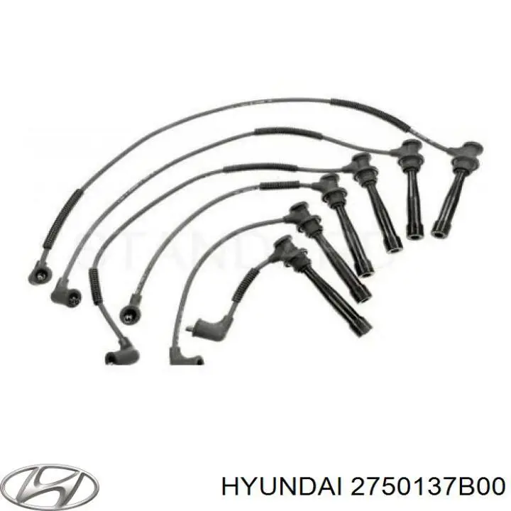 Zestaw przewodów wysokiego napięcia 2750137B00 Hyundai/Kia
