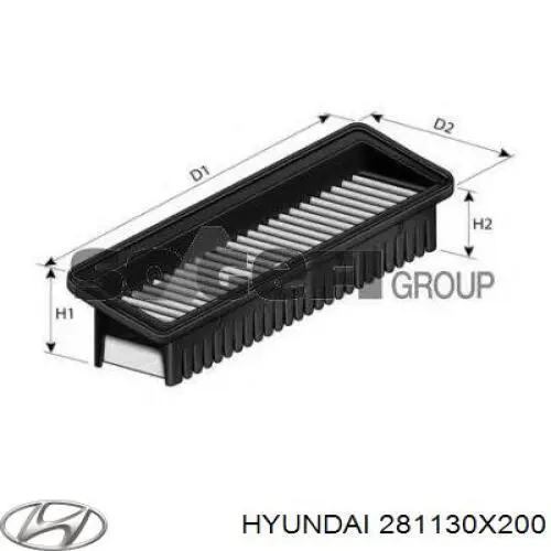 Filtr powietrza Hyundai/Kia 281130X200 cena, od 10,03 USD