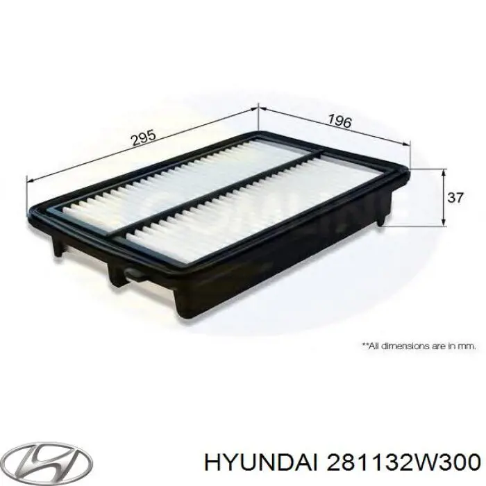 Do koszyka 281132W300 Hyundai/Kia Filtr powietrza
