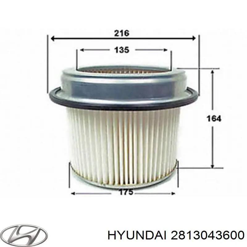 Filtr powietrza Hyundai/Kia 2813043600 cena, od 12,01 USD