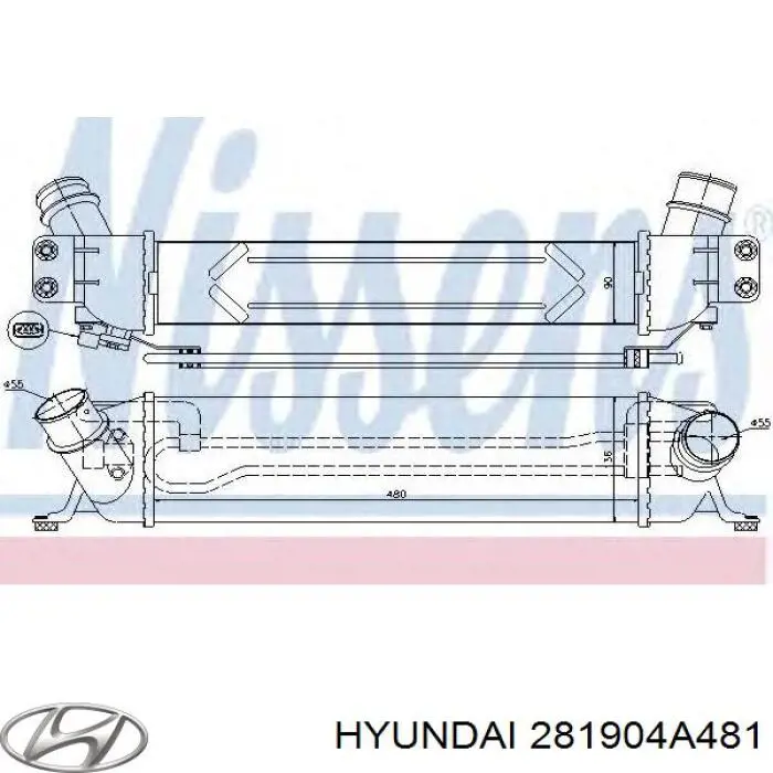 Chłodnica intercoolera Hyundai/Kia 281904A481 cena, od 211,51 USD