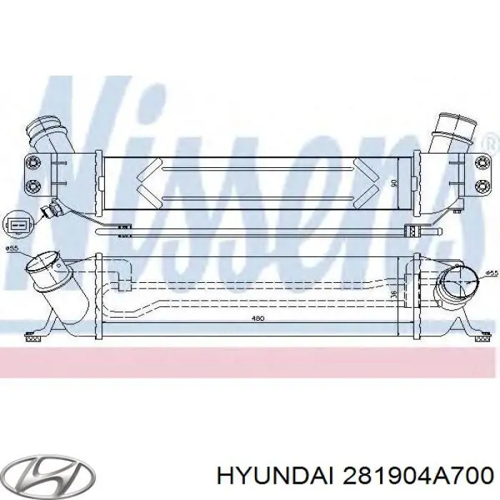 281904A700 Hyundai/Kia chłodnica intercoolera