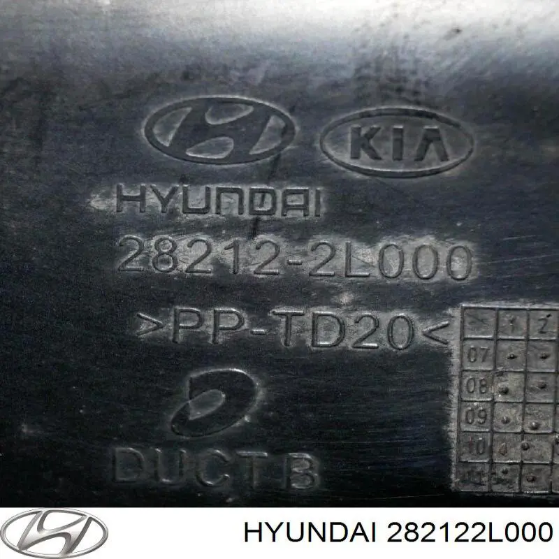 Wlot powietrza do filtra powietrza Hyundai/Kia 282122L000 cena, od 45,48 USD