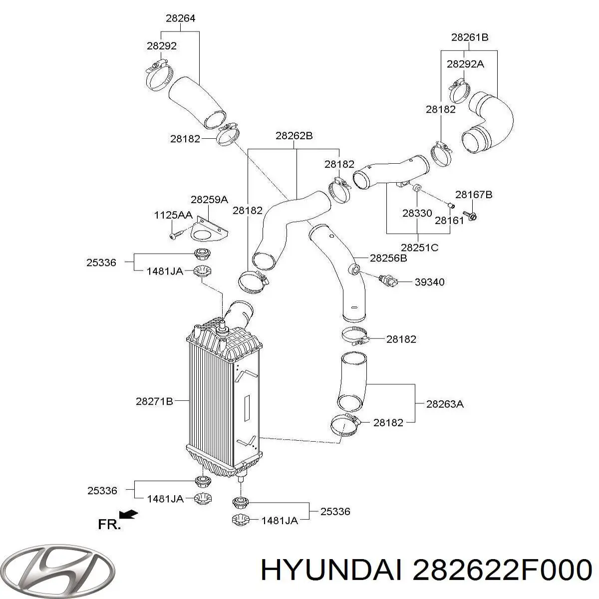 282622F000 Hyundai/Kia Przewód (króciec) intercoolera